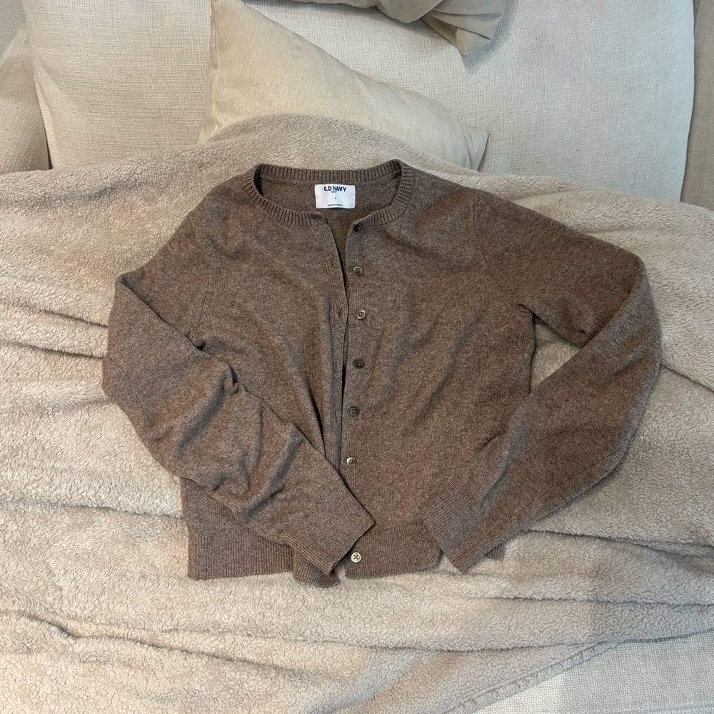 Old Navy Tan Cardigan Sweater